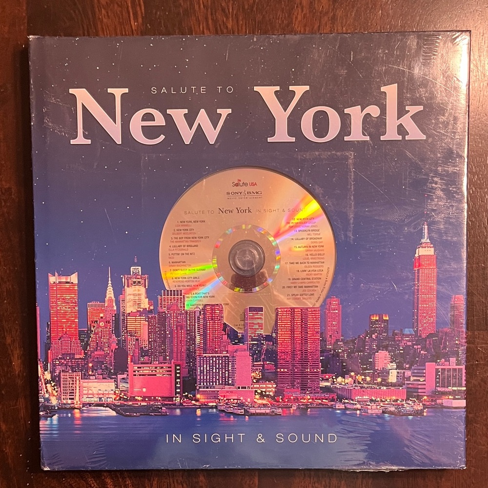 NWOT NYC Photo Book/Music CD Set